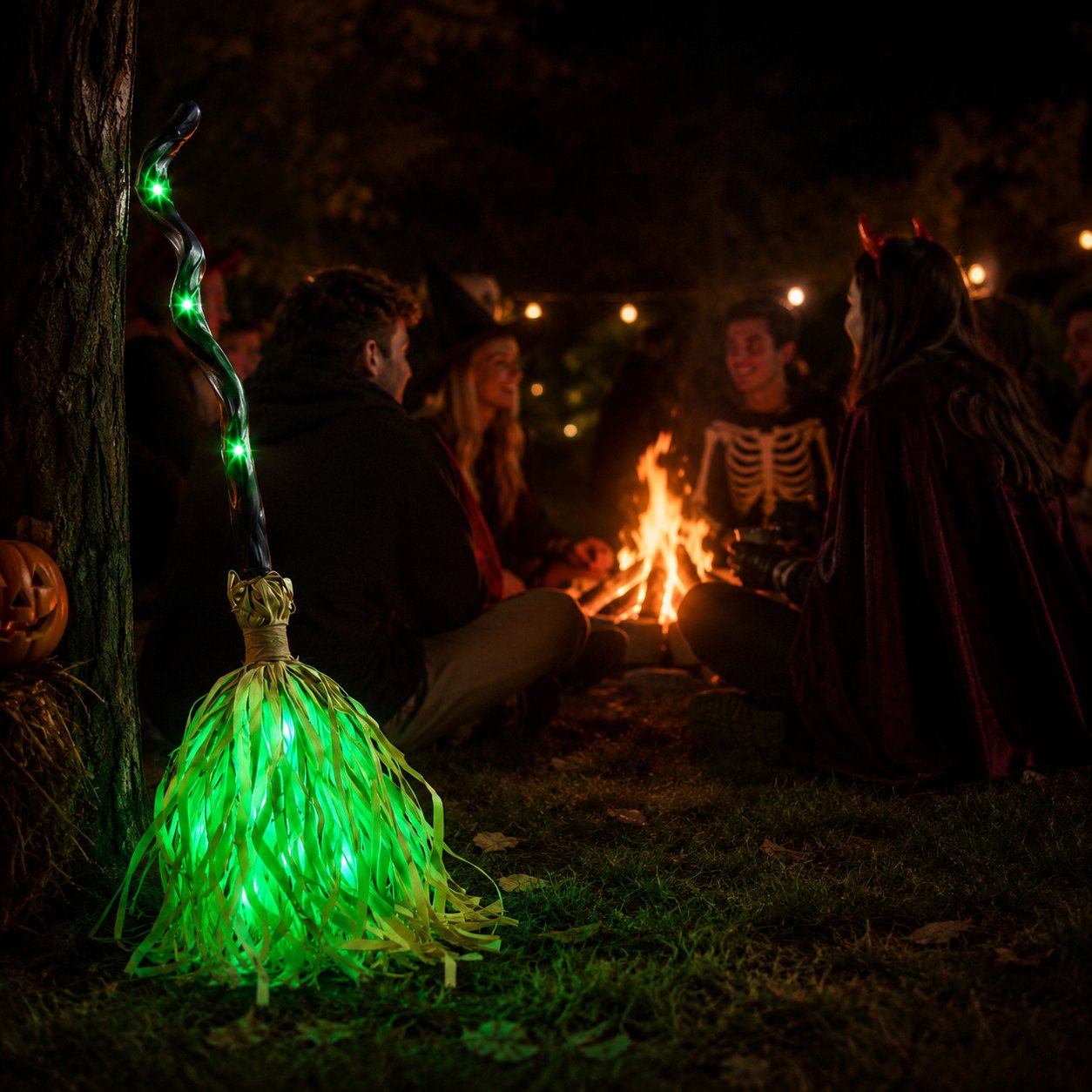 ⚡Limited time 49% -🧹Animated Moving Witch Broom | Halloween Light & Sound Decor（🚚Free Shipping）