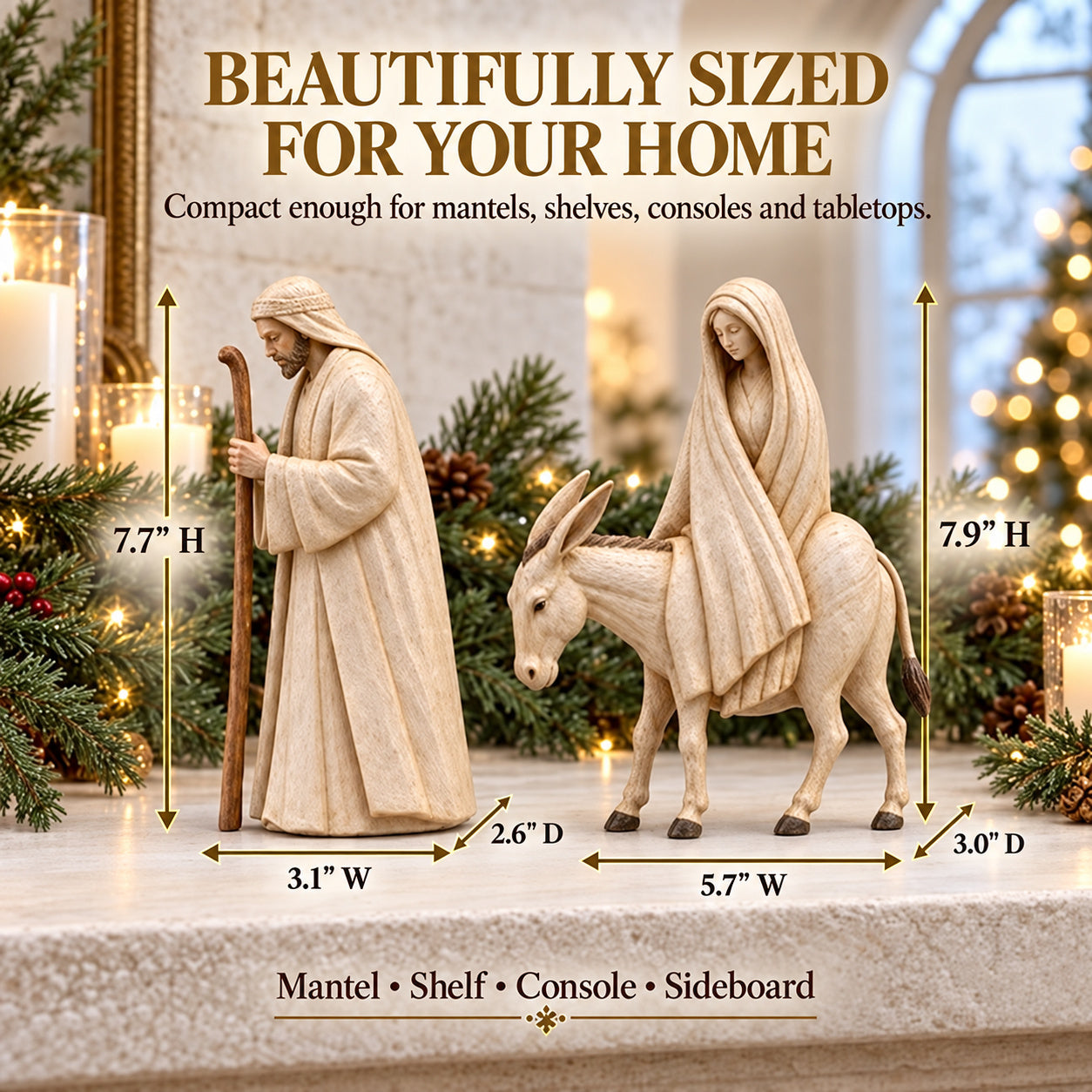 Journey to Bethlehem figurine dimensions