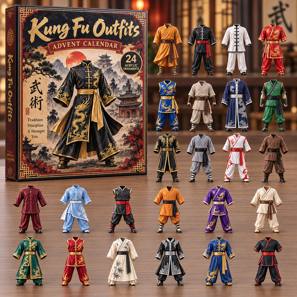 CHRISTMAS KICKOFF 40% OFF - Kung Fu Training Hall Advent Calendar 2026 - 24-Day Festive Countdown, Acrylic Charms Blind Box - Gift For Kung Fu Lovers AC0NT319