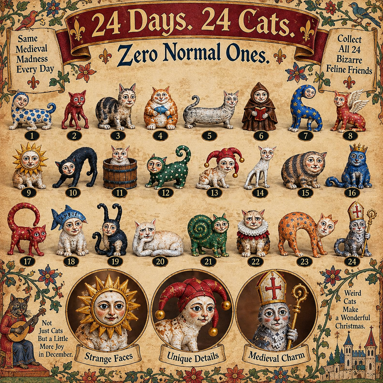 🐈🏰 24 Days of Ugly Medieval Cats