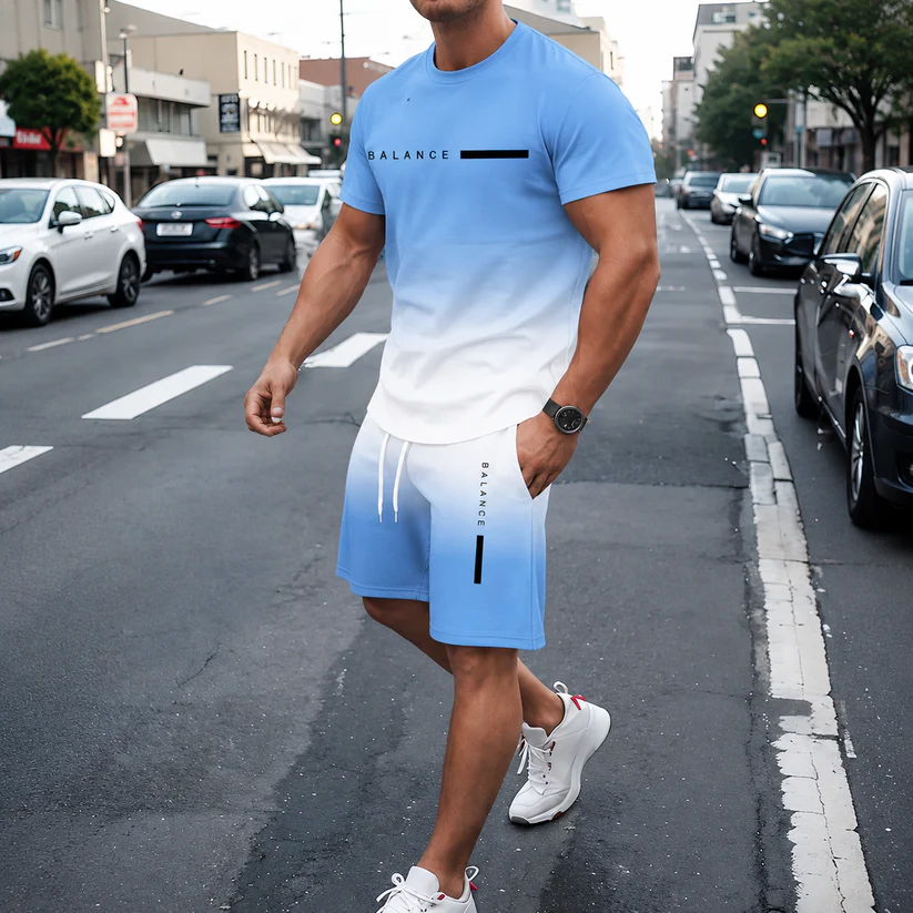 🔥Men's Gradient Fitness 2-Piece Set