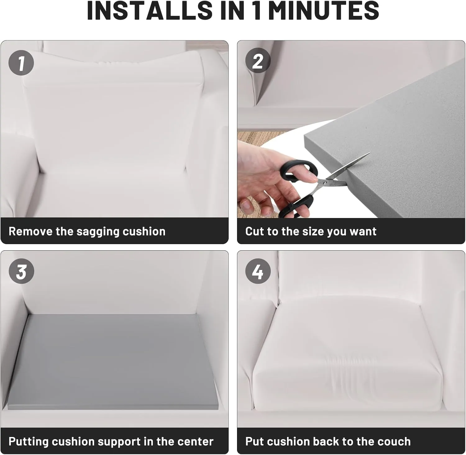 🛋️Couch Cushion Support For Sagging Seat