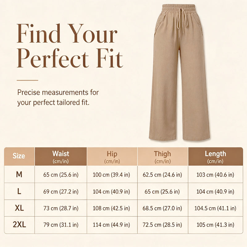✨🛍️ Nieuwe collectie – Casual broek met wijde pijpen, functionele zakken & sneldrogende stof – Makkelijk te combineren, van koffie tot resortwandeling 🌬️