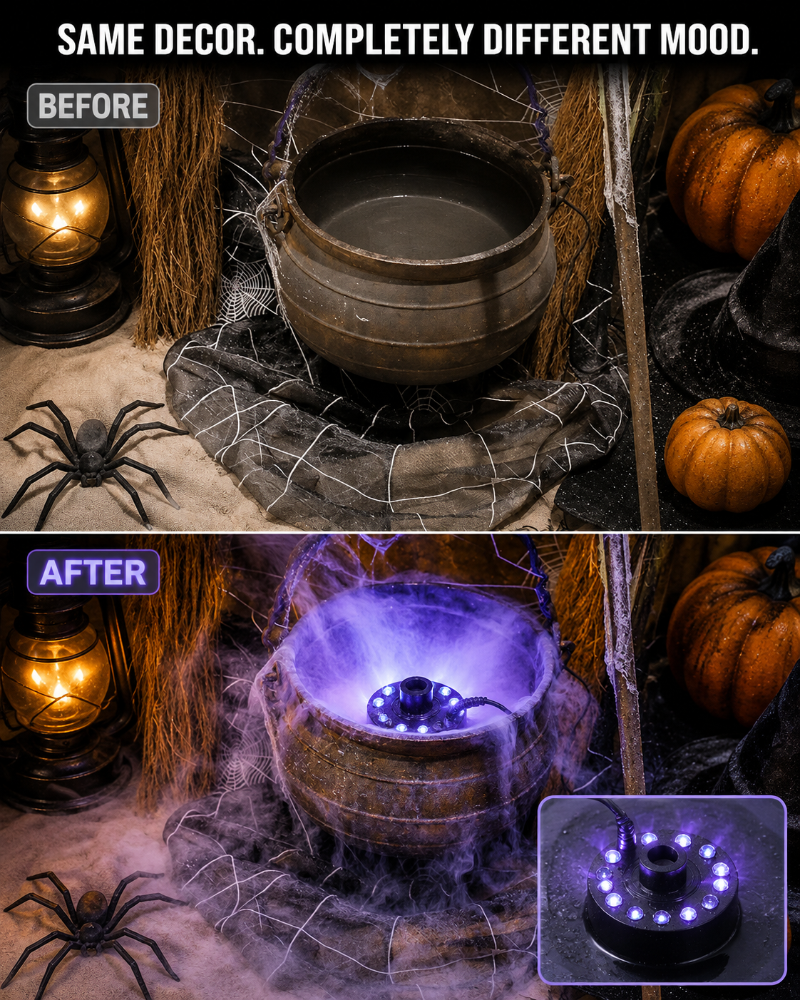 🎉 2026 Sale — Over 15,400 Sold!👻 12 LED light Ultrasonic Mist Maker Fogger