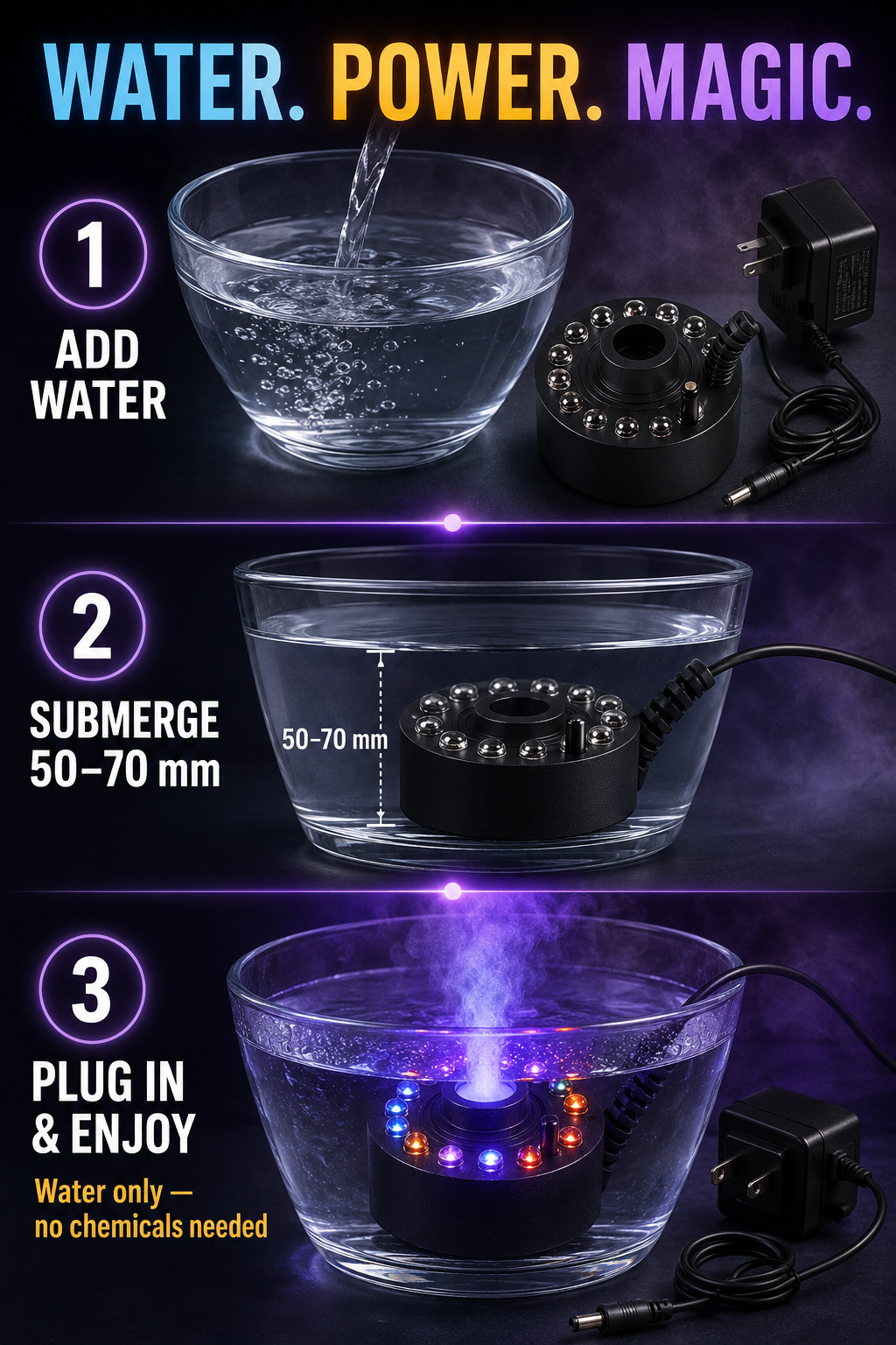 🎉 2026 Sale — Over 15,400 Sold!👻 12 LED light Ultrasonic Mist Maker Fogger