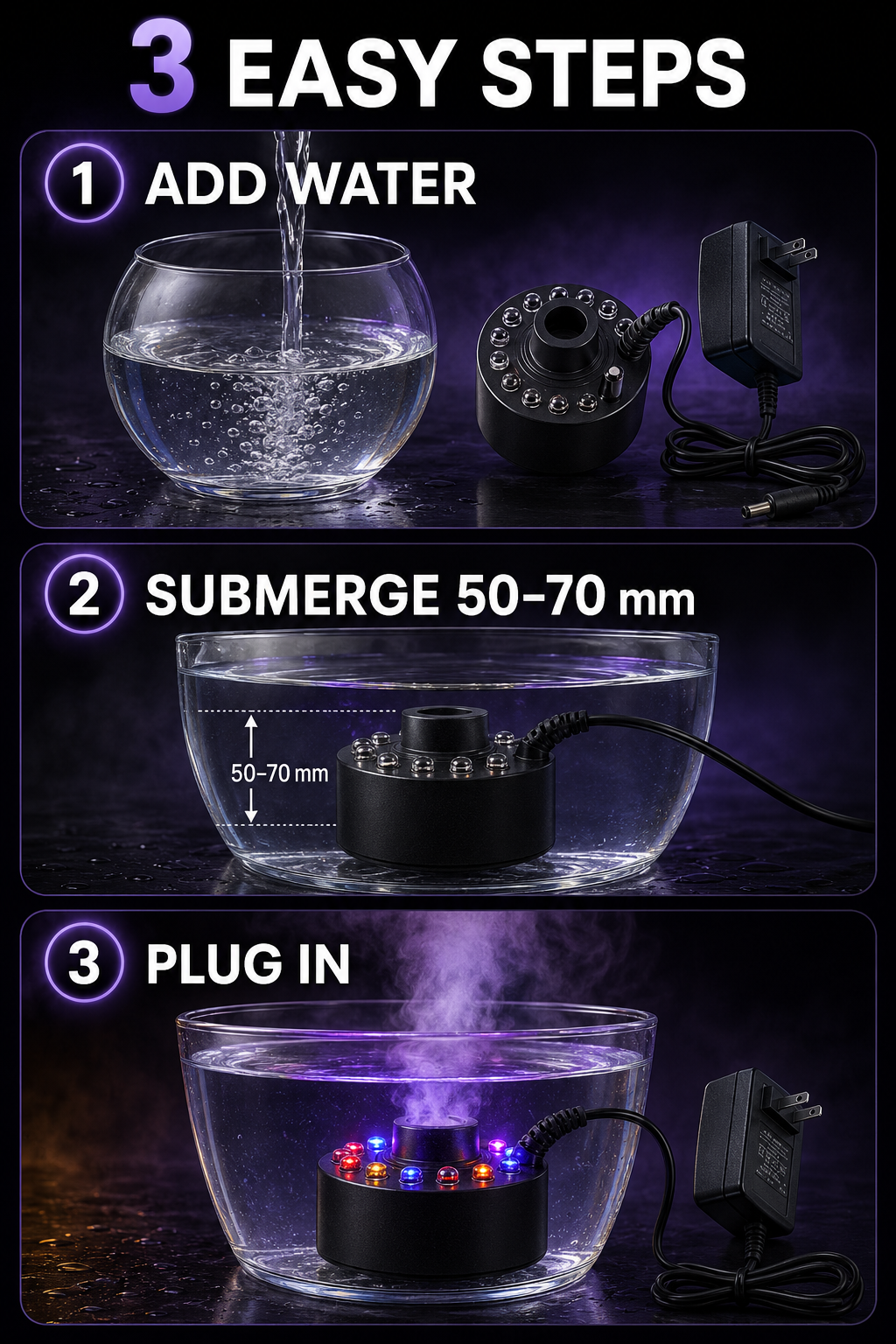 🎉 2026 Sale — Over 15,400 Sold!👻 12 LED light Ultrasonic Mist Maker Fogger