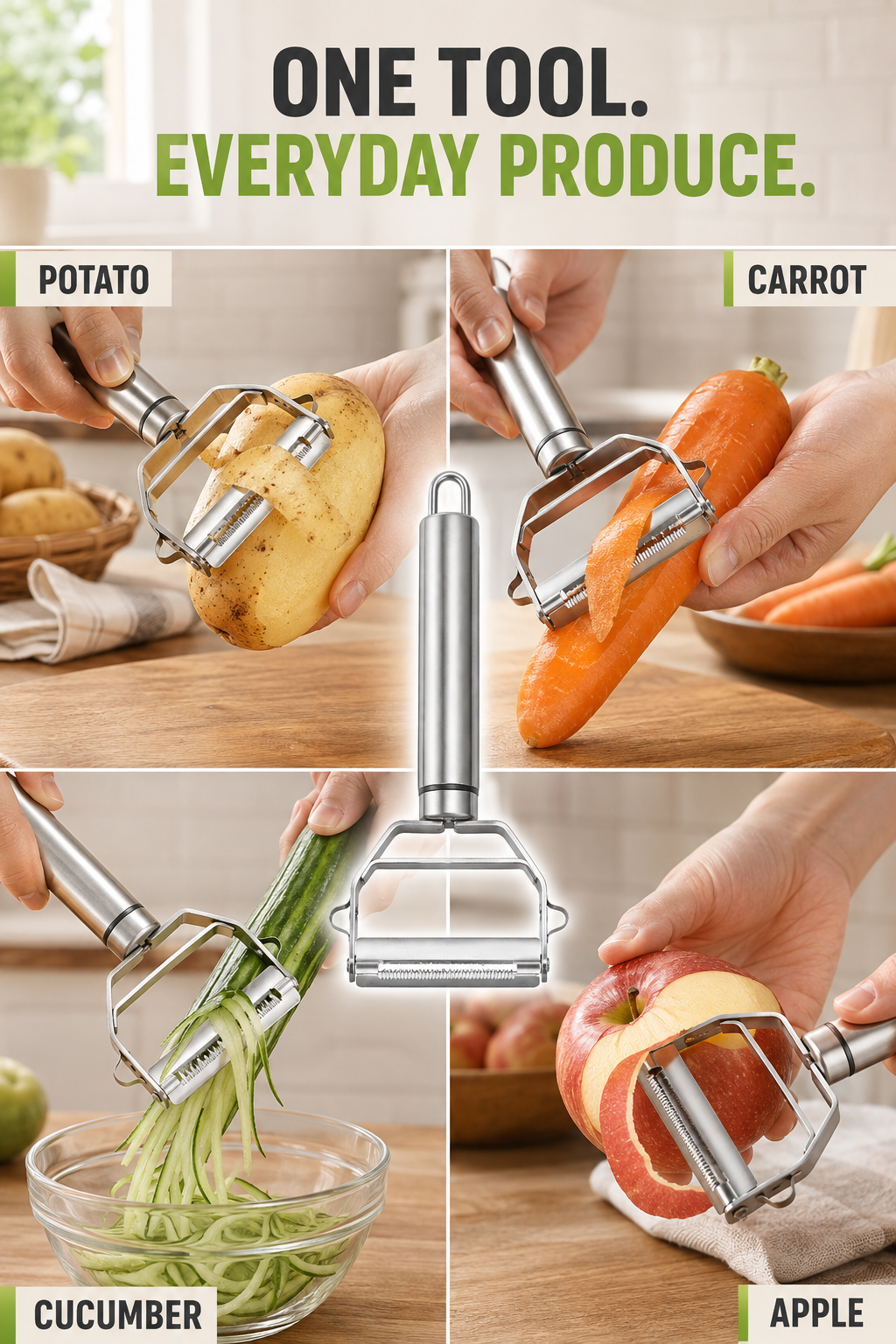 Multi-Function Stainless Steel Food Peeler