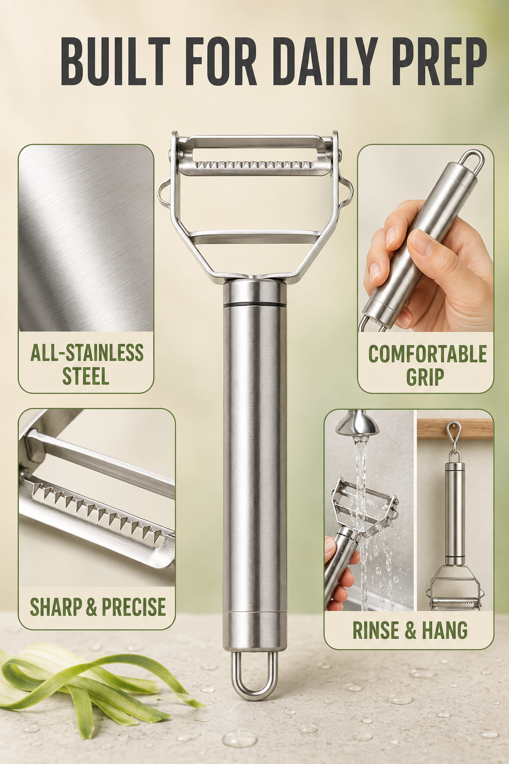 Multi-Function Stainless Steel Food Peeler