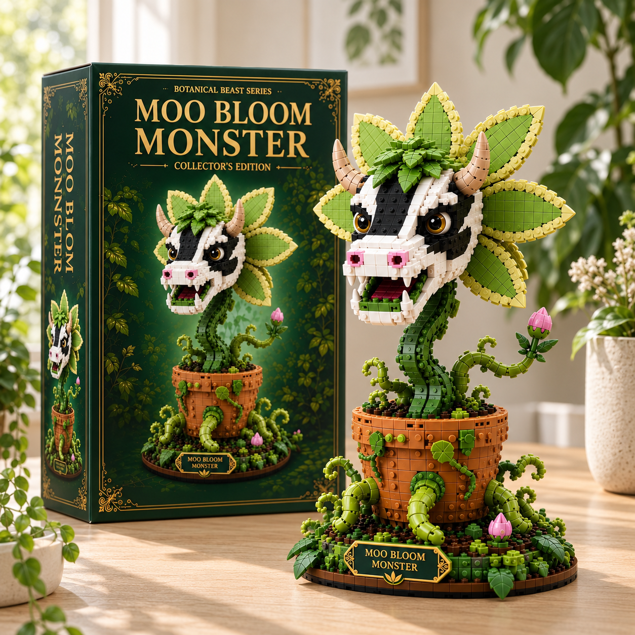 Moo Bloom Monster Building Block Set