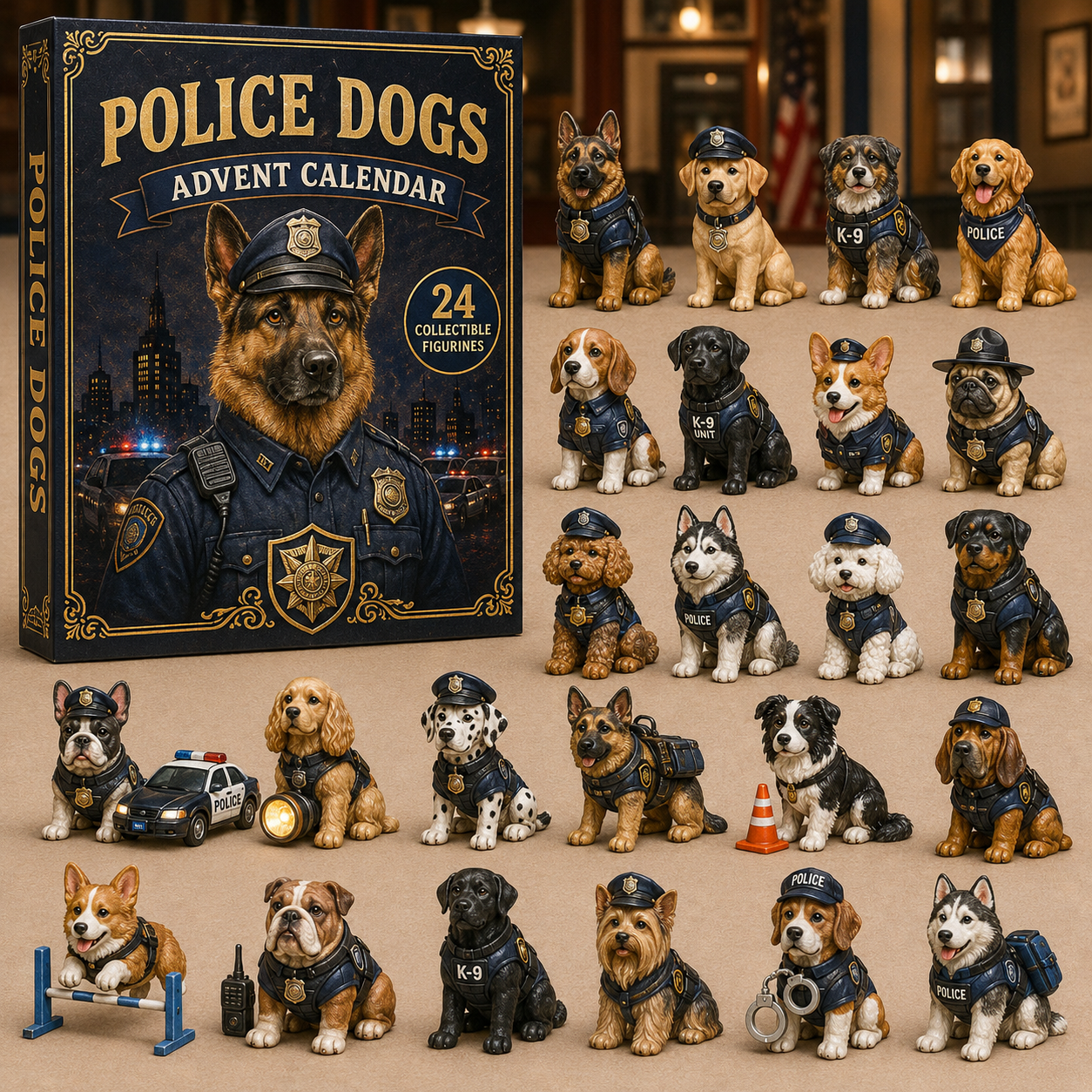 🎄 49% OFF Christmas Special 🎁 Complete 5-Pack Hero Dogs Advent Calendar Bundle — Firefighter, Police, Medical, Military & Teacher | 120 Collectible Figurines 🐾