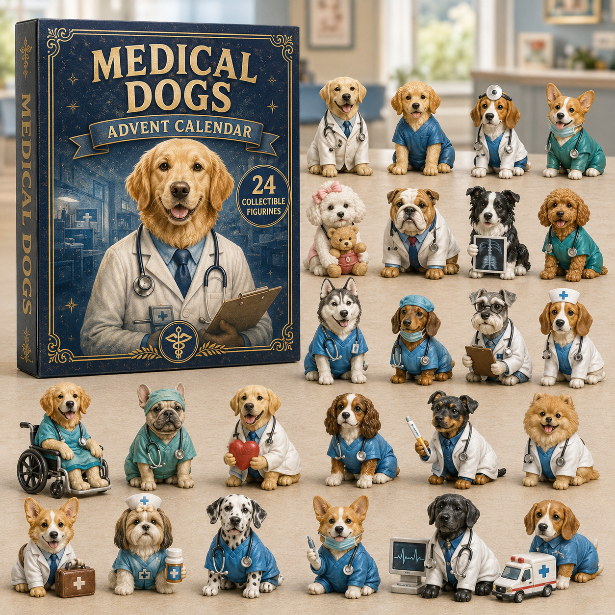 🎄 49% OFF Christmas Special 🎁 Complete 5-Pack Hero Dogs Advent Calendar Bundle — Firefighter, Police, Medical, Military & Teacher | 120 Collectible Figurines 🐾