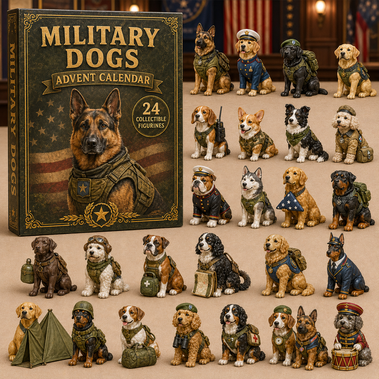 🎄 49% OFF Christmas Special 🎁 Complete 5-Pack Hero Dogs Advent Calendar Bundle — Firefighter, Police, Medical, Military & Teacher | 120 Collectible Figurines 🐾