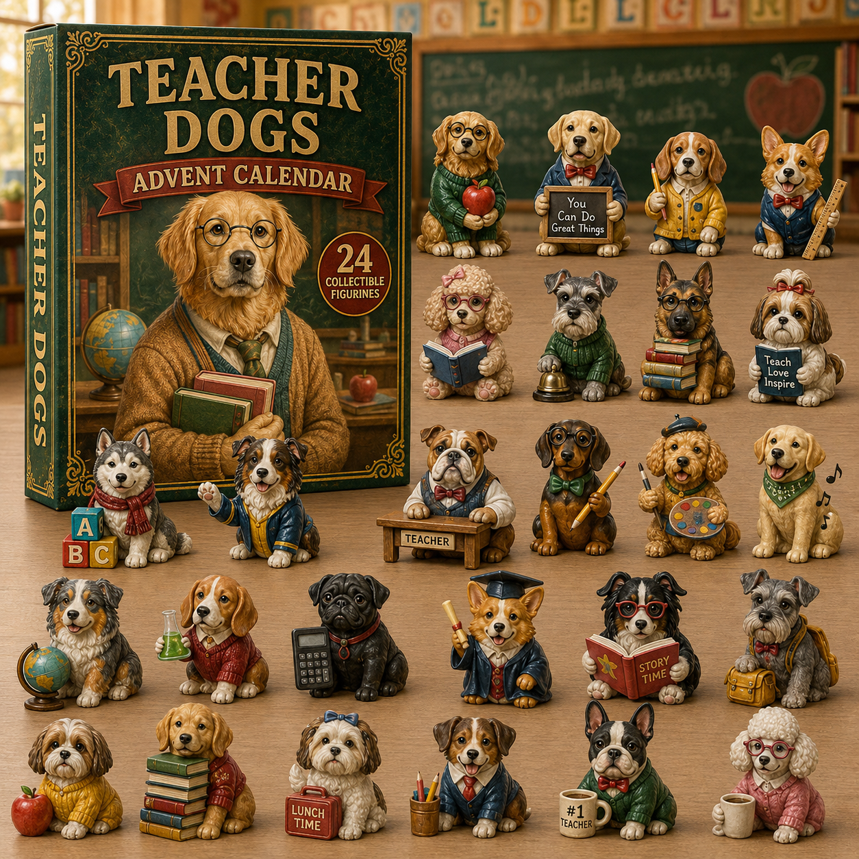 🎄 49% OFF Christmas Special 🎁 Complete 5-Pack Hero Dogs Advent Calendar Bundle — Firefighter, Police, Medical, Military & Teacher | 120 Collectible Figurines 🐾