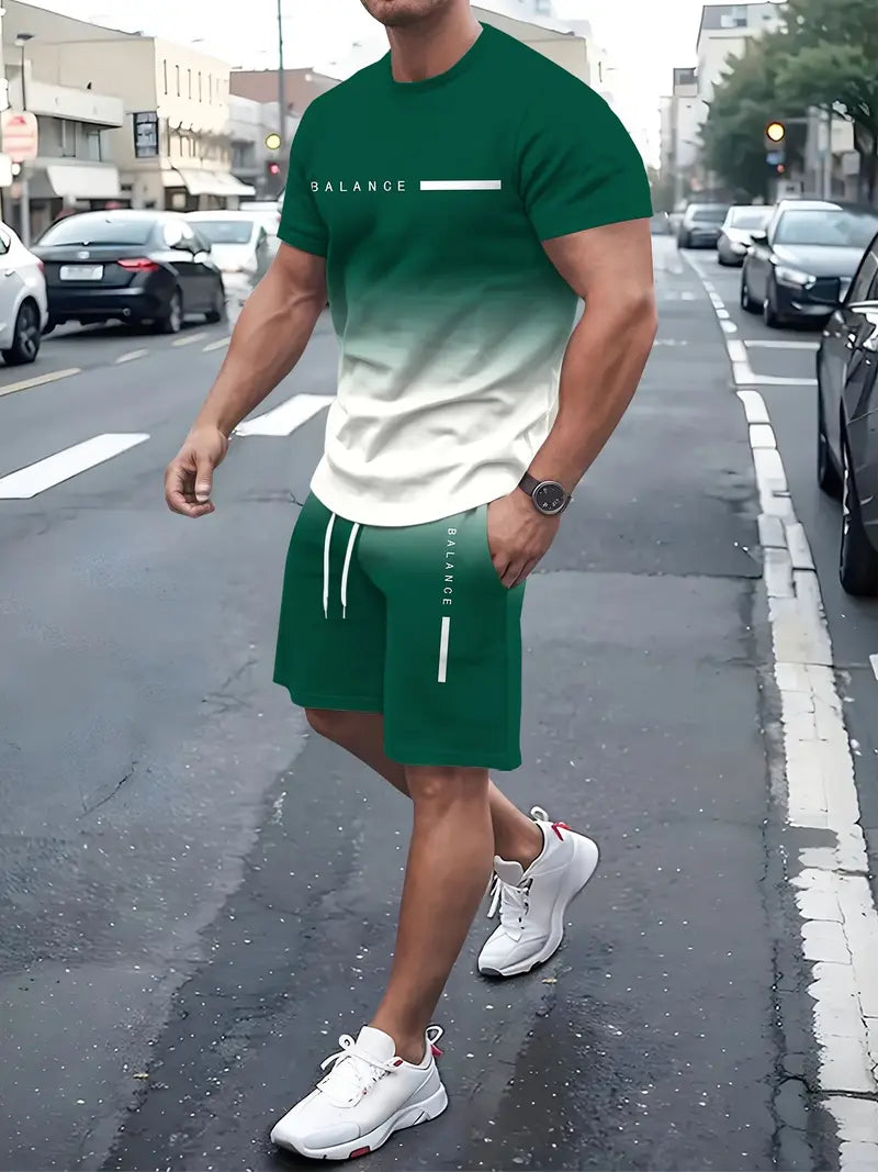 🔥Men's Gradient Fitness 2-Piece Set
