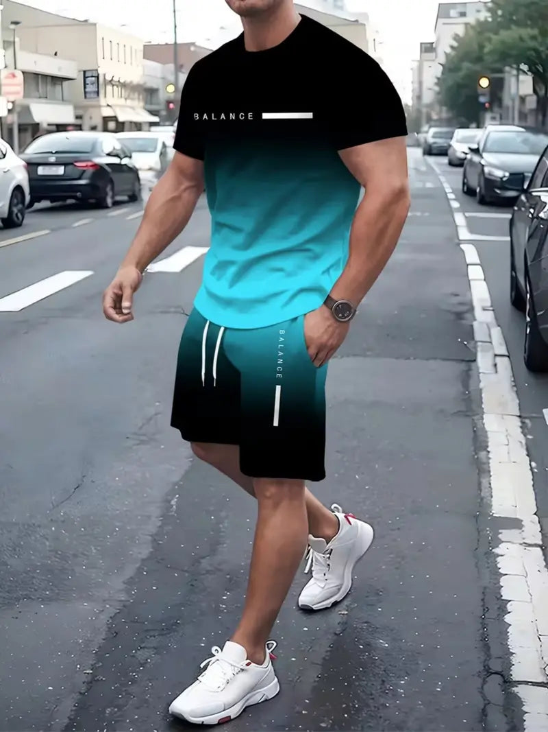 🔥Men's Gradient Fitness 2-Piece Set