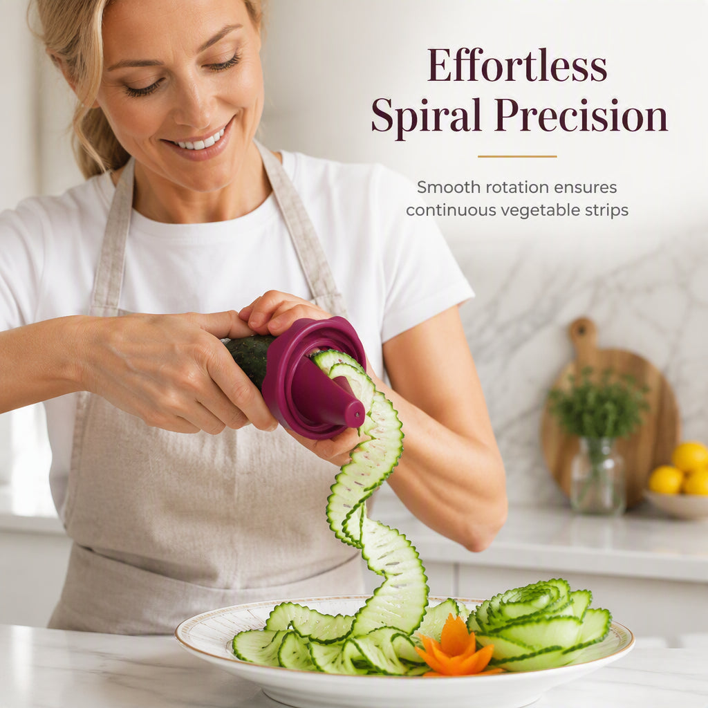 4-in-1 Vegetable Prep & Garnish Set – 2-Piece Stainless Steel Peeler, Julienne Slicer, Bottle Opener & Spiral Flower Curler