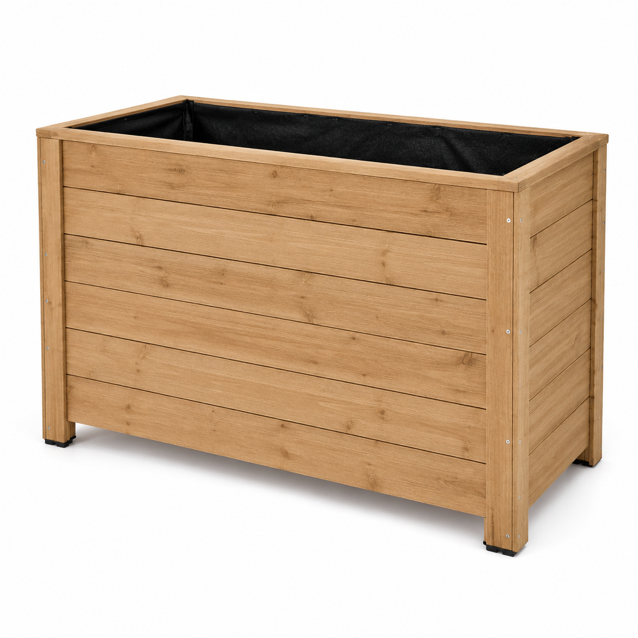 Hochbeet Holzoptik Natur mit Pflanzvlies 120 x 60 x 75 cm