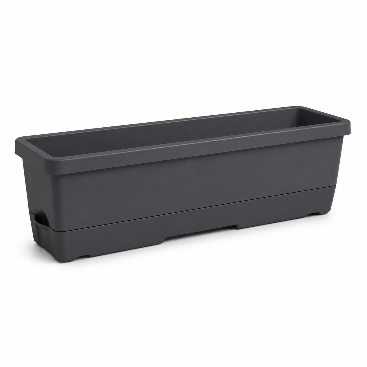 Balkon Pflanzkasten Anthrazit mit Wasserspeicher 80 cm