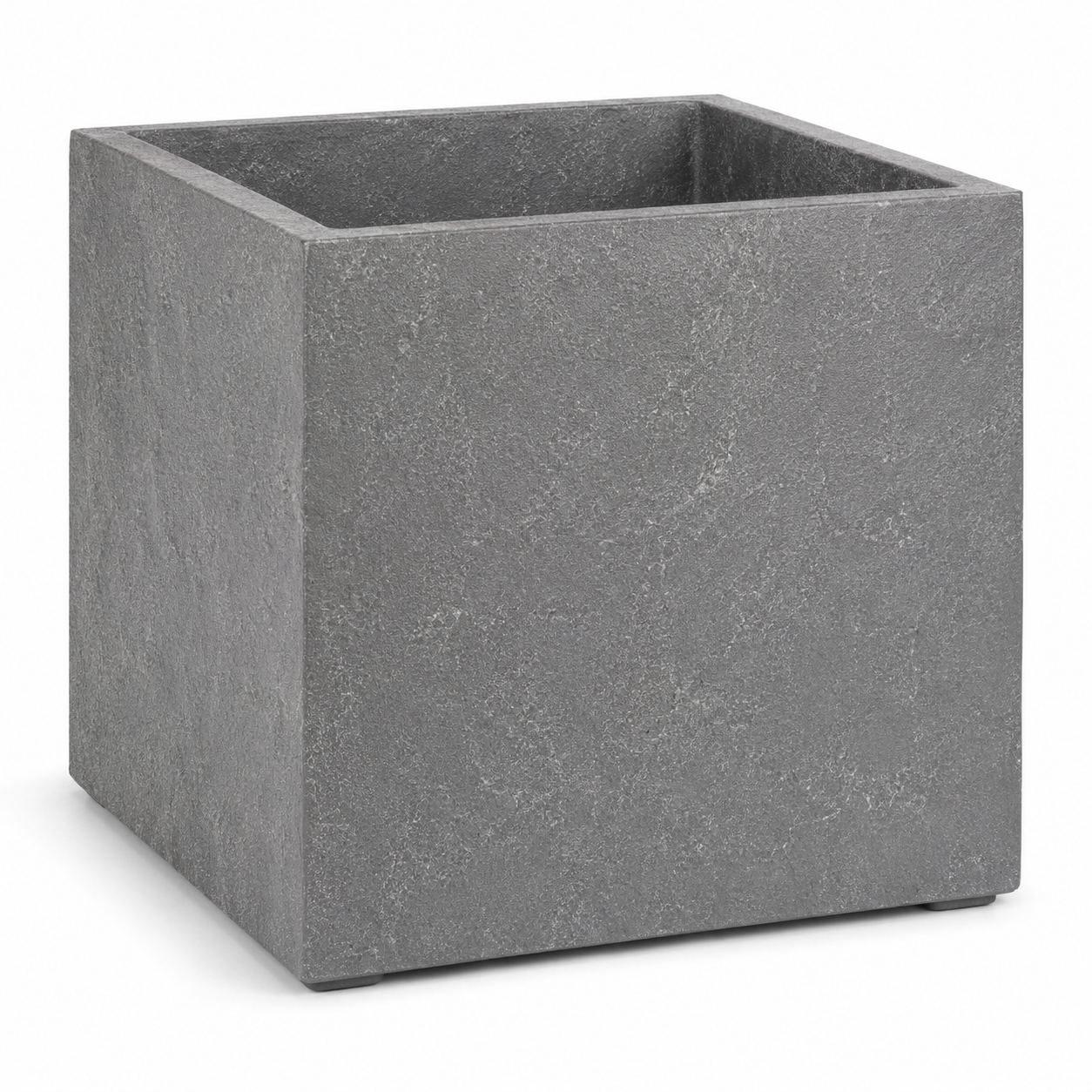 Pflanzkübel Steinoptik Grau quadratisch 40 cm