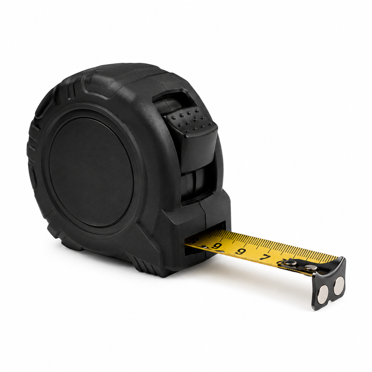Maßband 5 m Schwarz mit Magnet und Stopptaste
