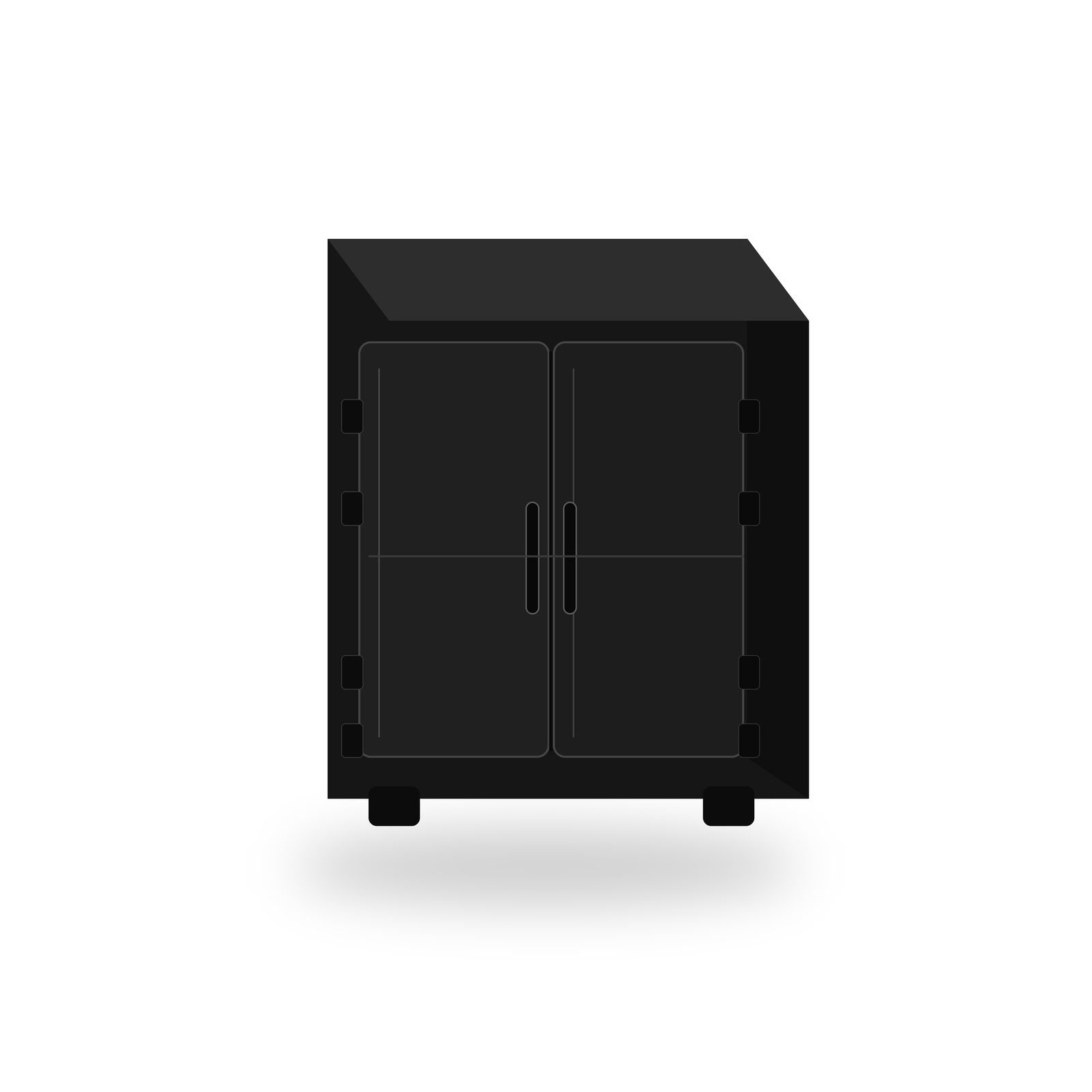 Garten Geräteschrank Kompakt Schwarz 90 x 45 x 100 cm