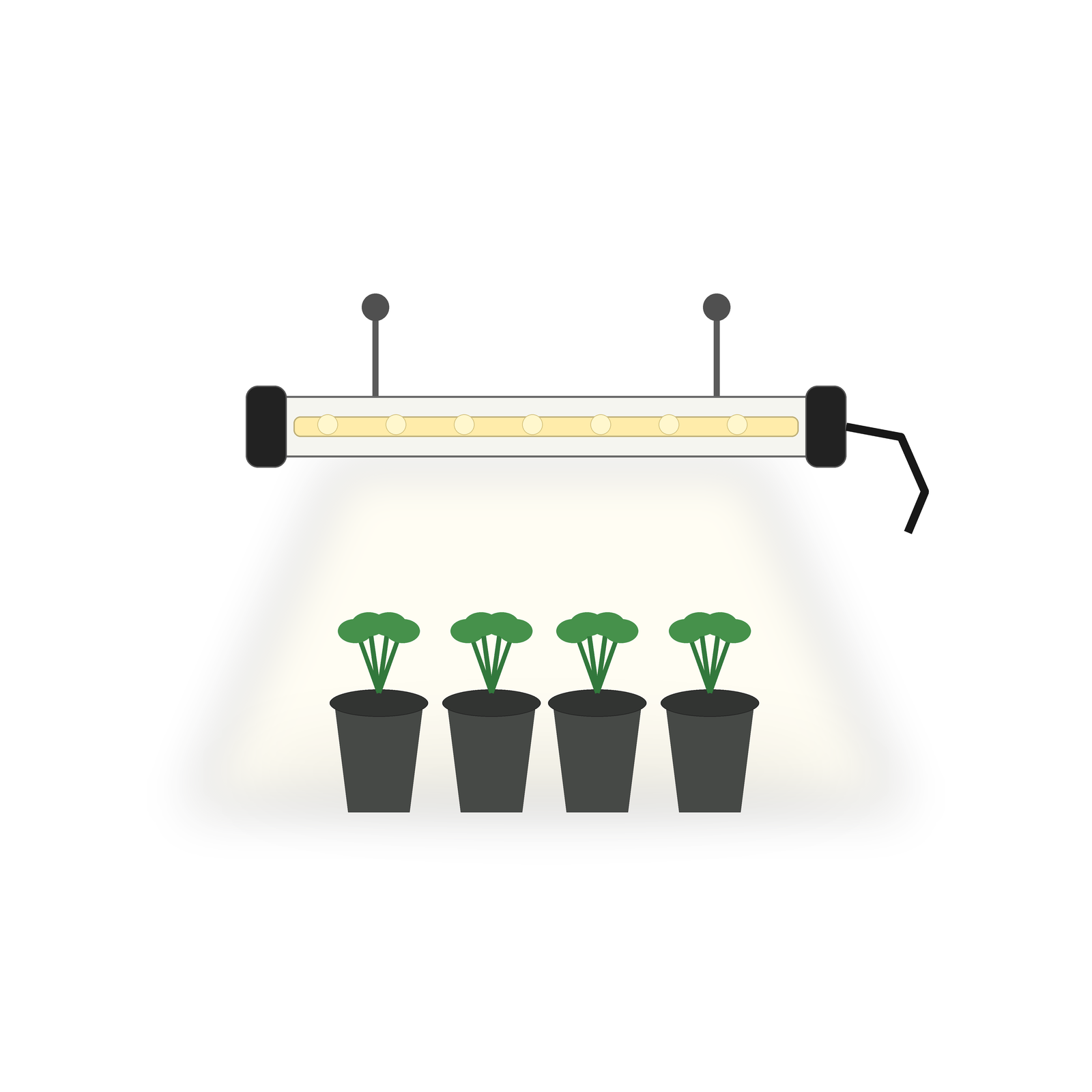 LED Pflanzenleuchte Slim 60 cm für Anzucht innen