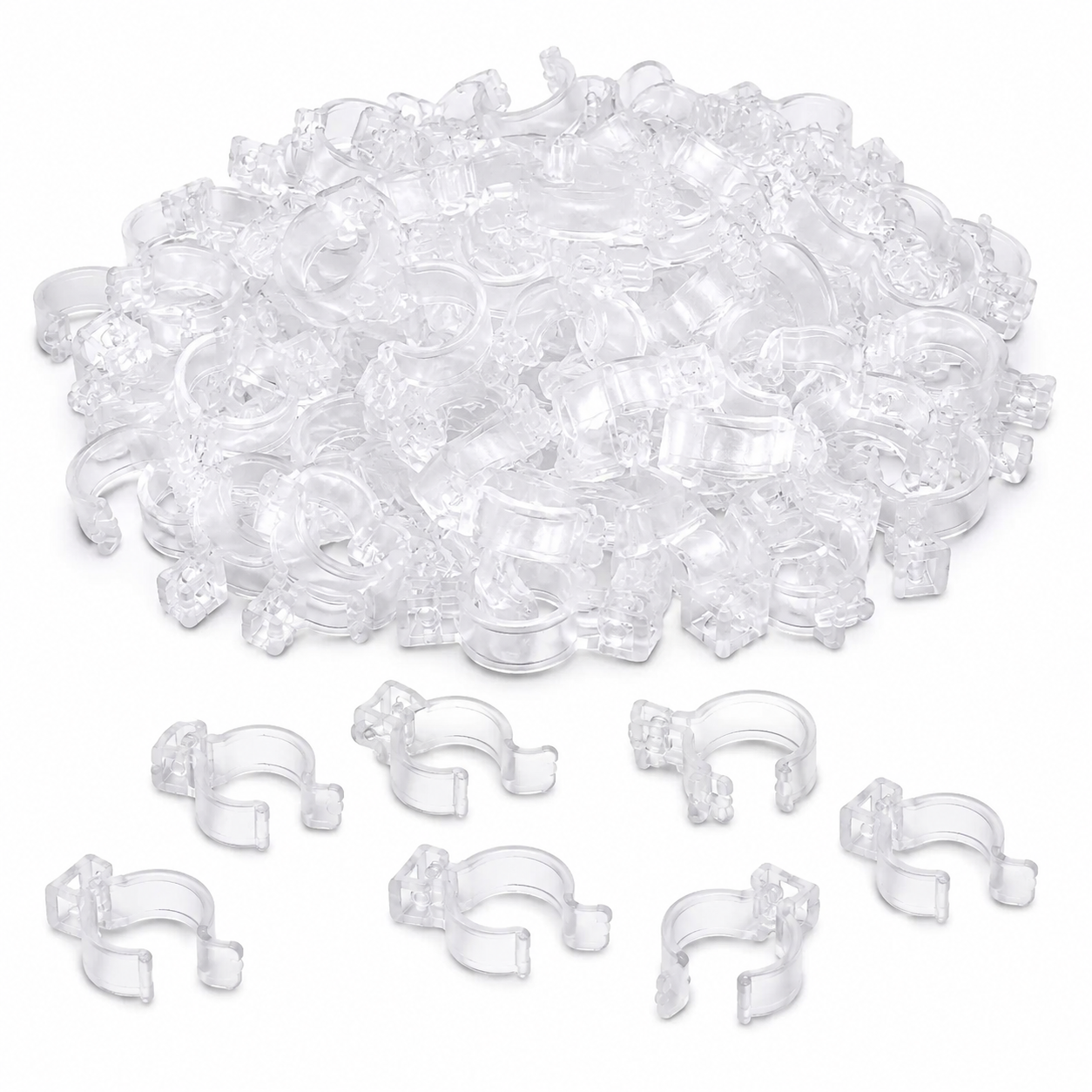 Pflanzenclips Transparent 100 Stück für Rankpflanzen