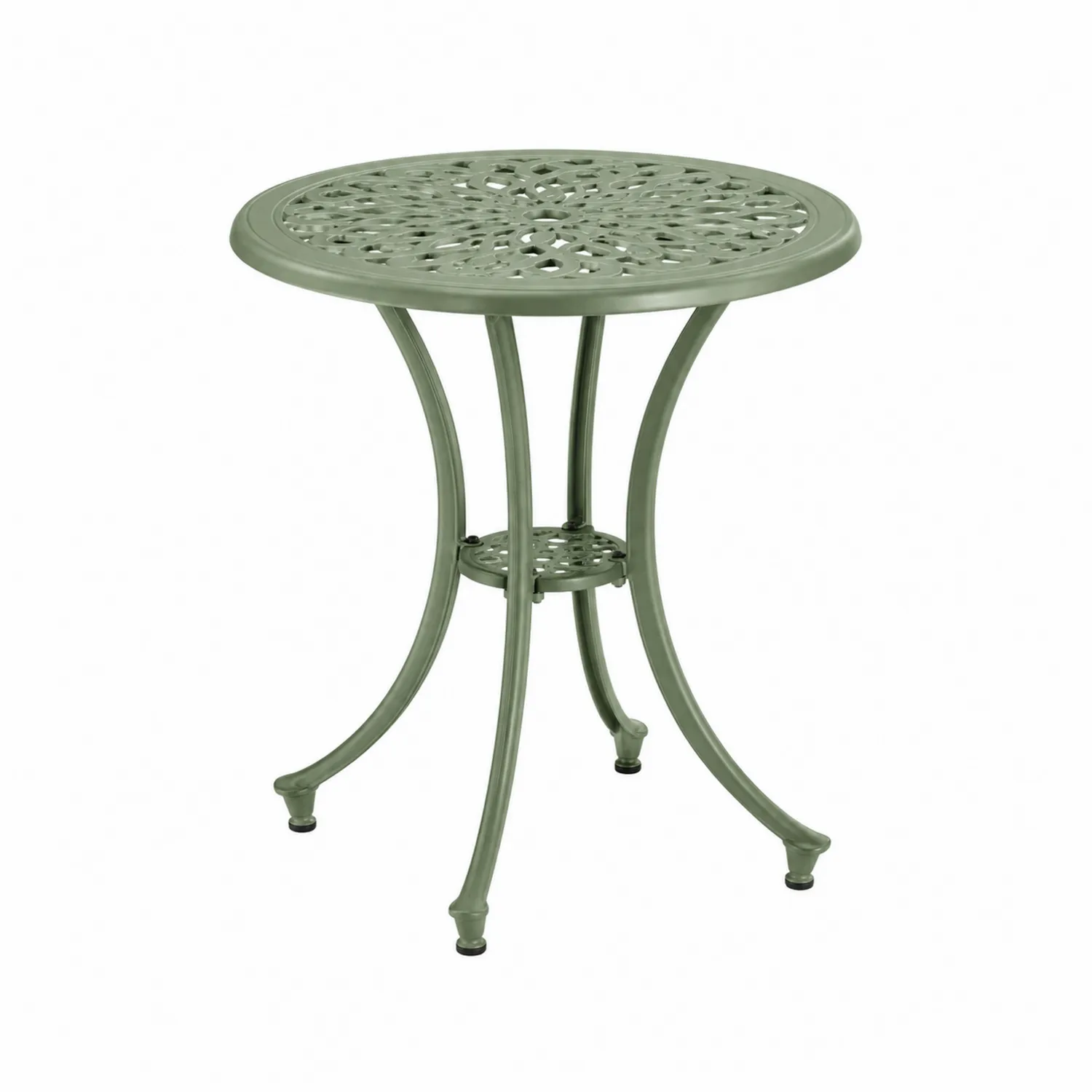 Mesa redonda de aluminio para exterior 60 cm Verde-Clairvelour