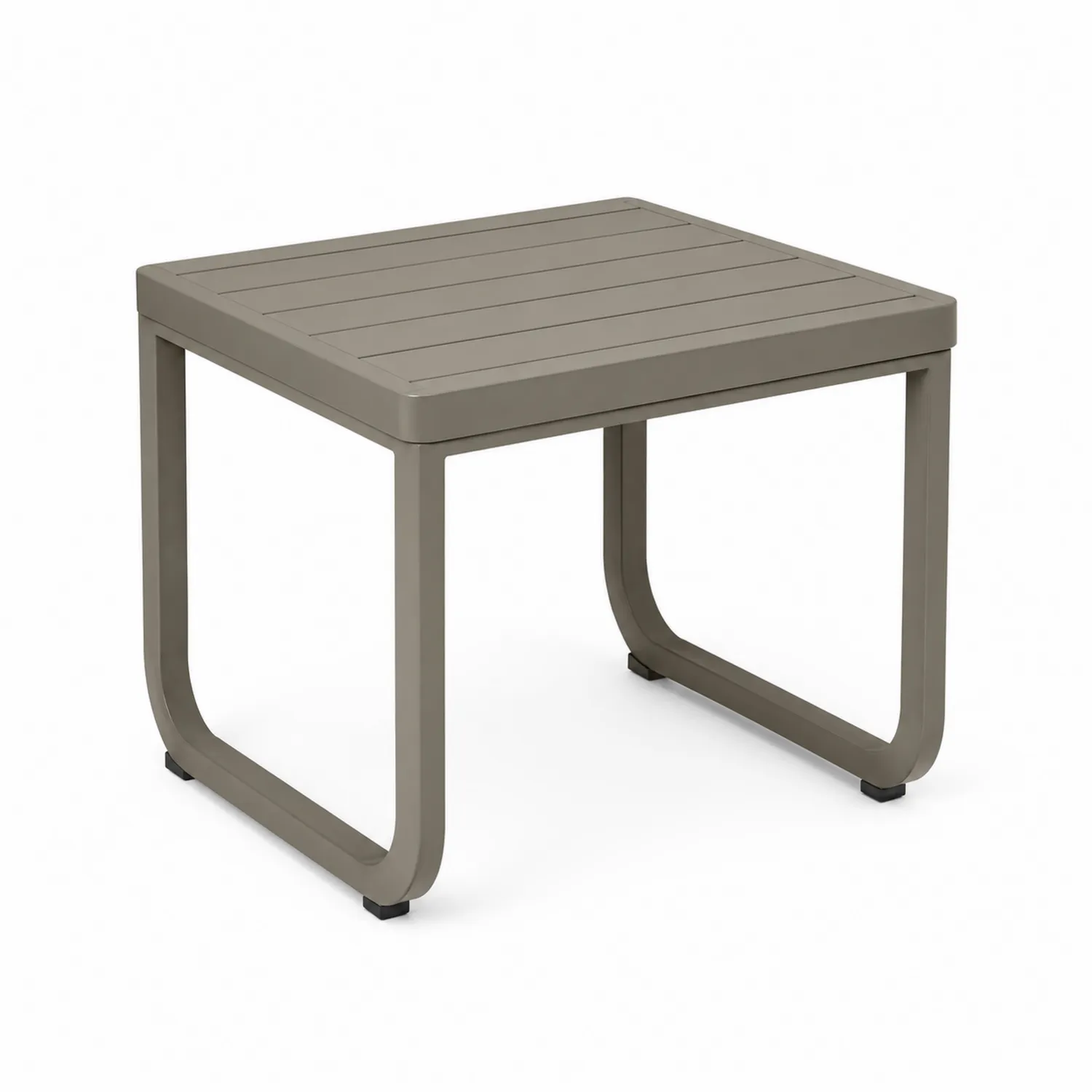 Mesa auxiliar de aluminio cuadrada para exterior 45x45x40 cm-Clairvelour