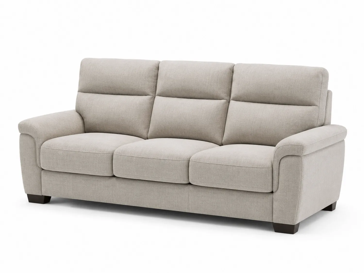 Sofá de 3 plazas de tela Beige 200 cm-Clairvelour