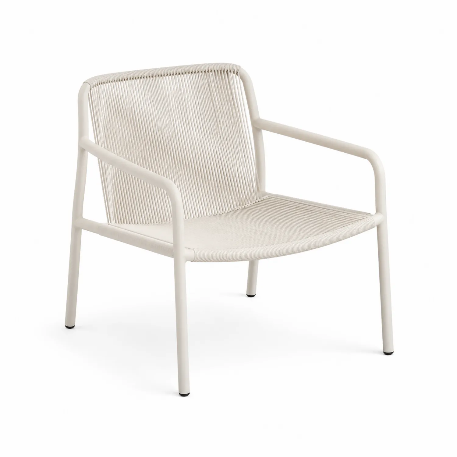 Sillón de aluminio y cuerda Beige 75x70x71 cm-Clairvelour