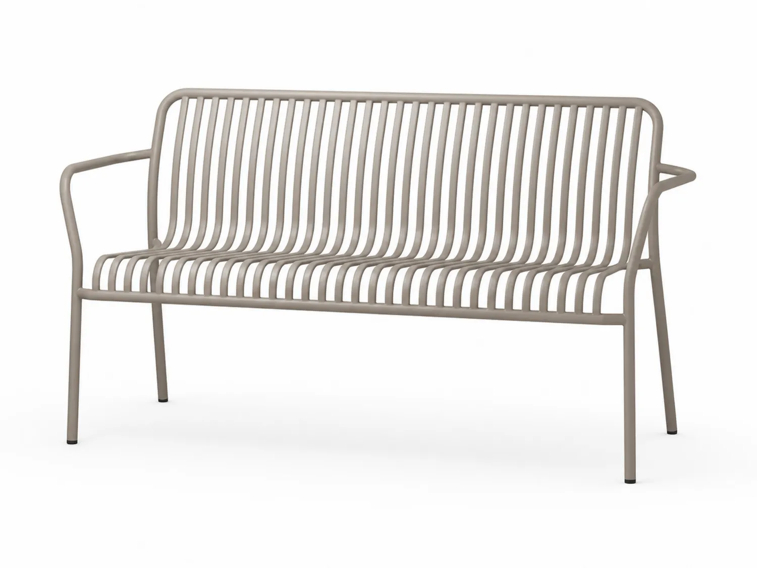 Banco de Metal Exterior Beige 150x60x85 cm-Clairvelour