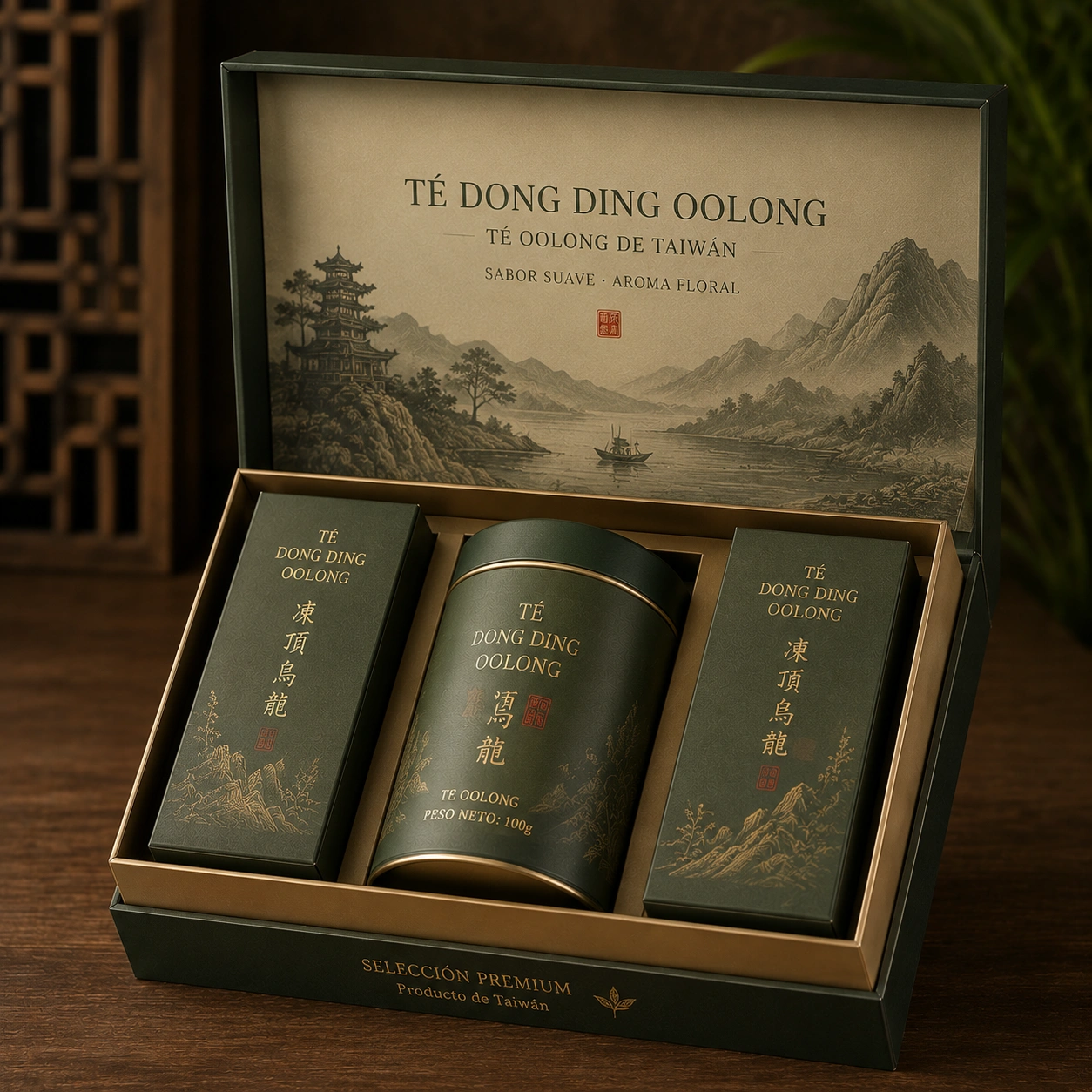 Te Dong Ding Oolong de Taiwan - Caja Individual Premium