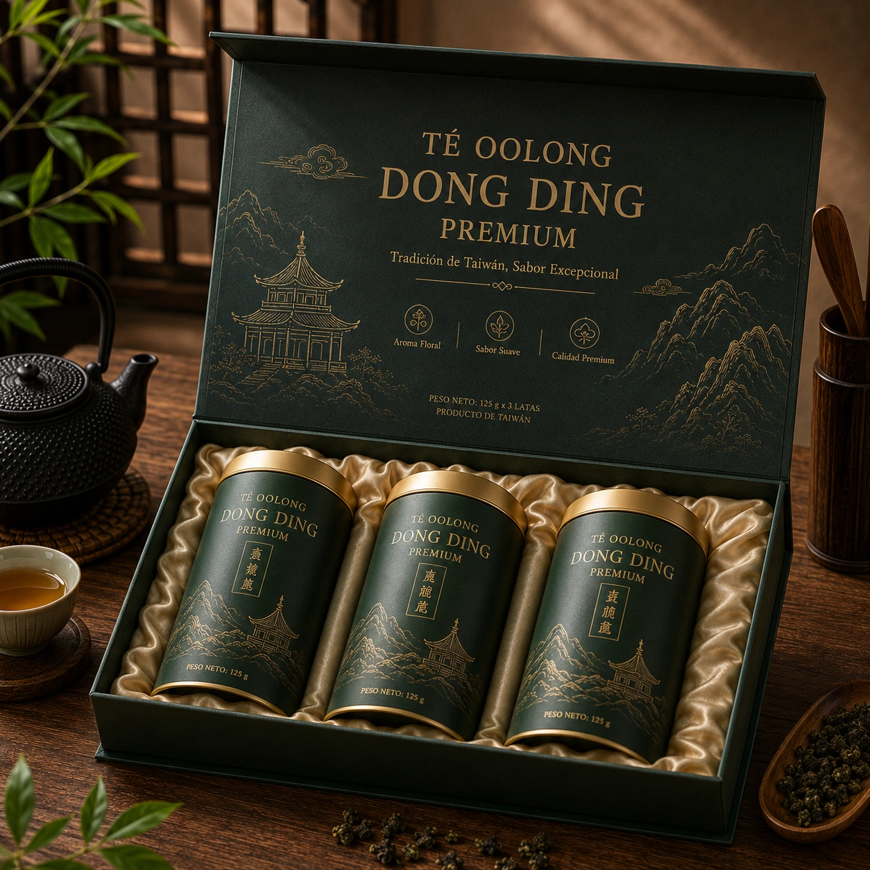 Te Dong Ding Oolong de Taiwan - Caja Individual Premium