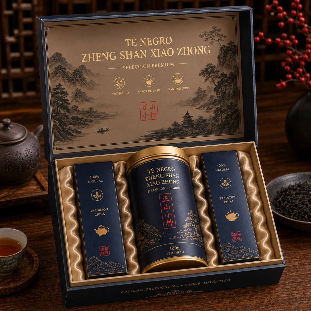 Zheng Shan Xiao Zhong Set 3 Latas Rojo
