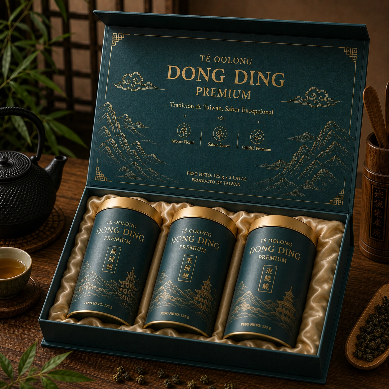 Te Oolong Dong Ding Premium - Caja Regalo Triple