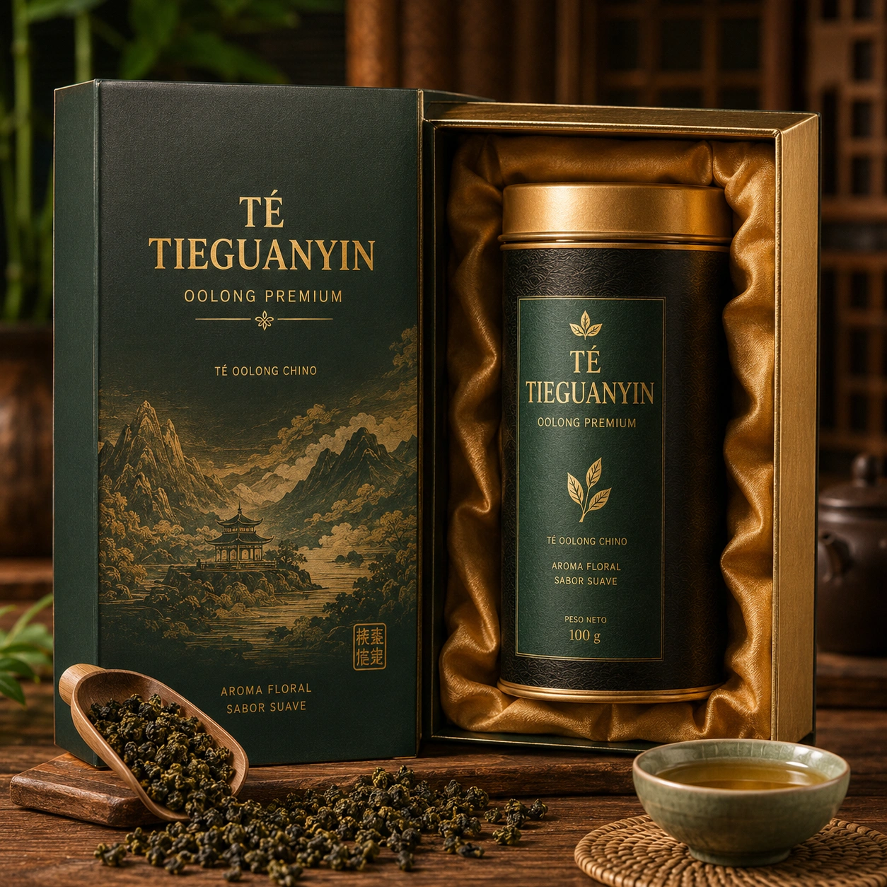 Te Oolong Tie Guan Yin - Caja Regalo Triple