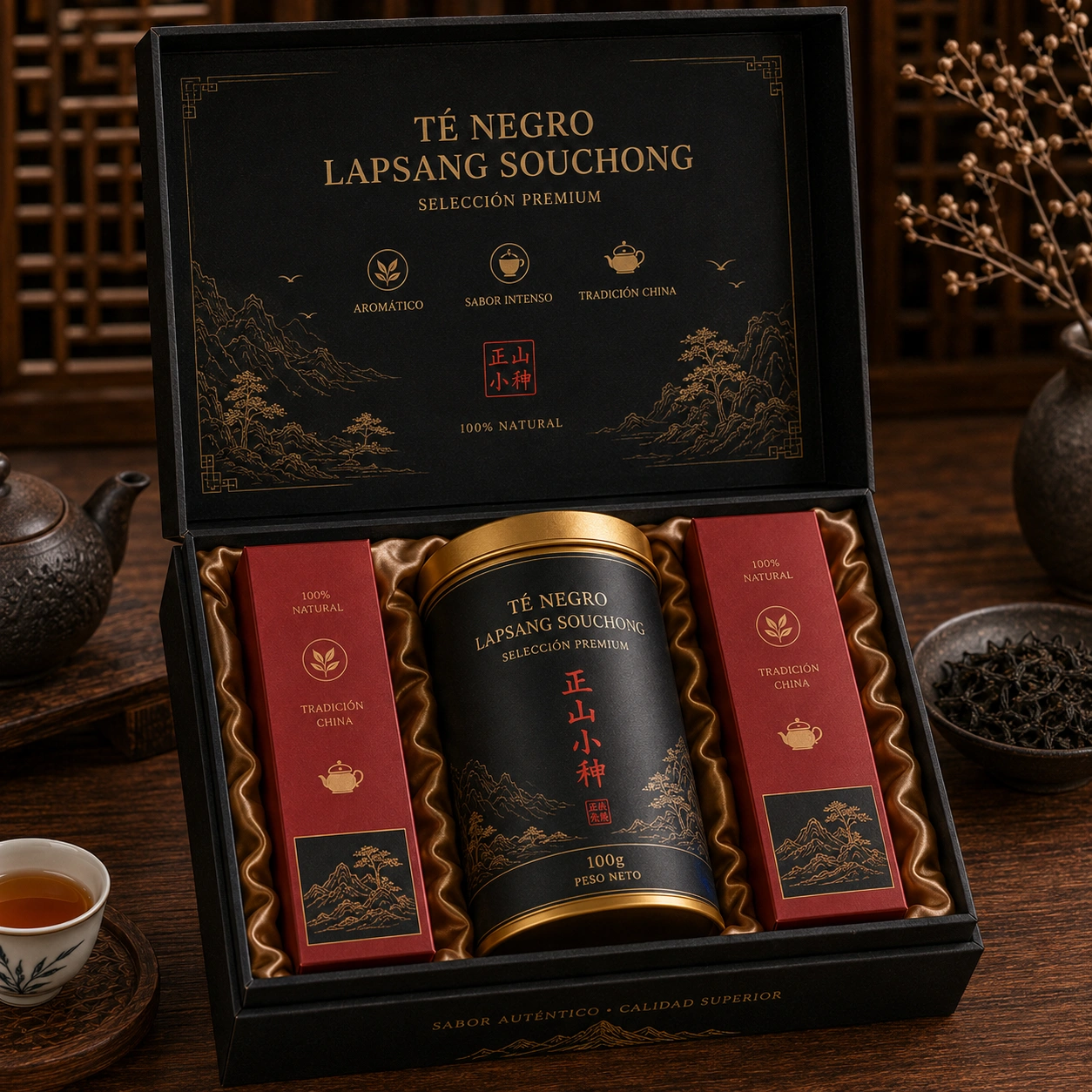Te Negro Lapsang Souchong Seleccion Premium - Caja Regalo