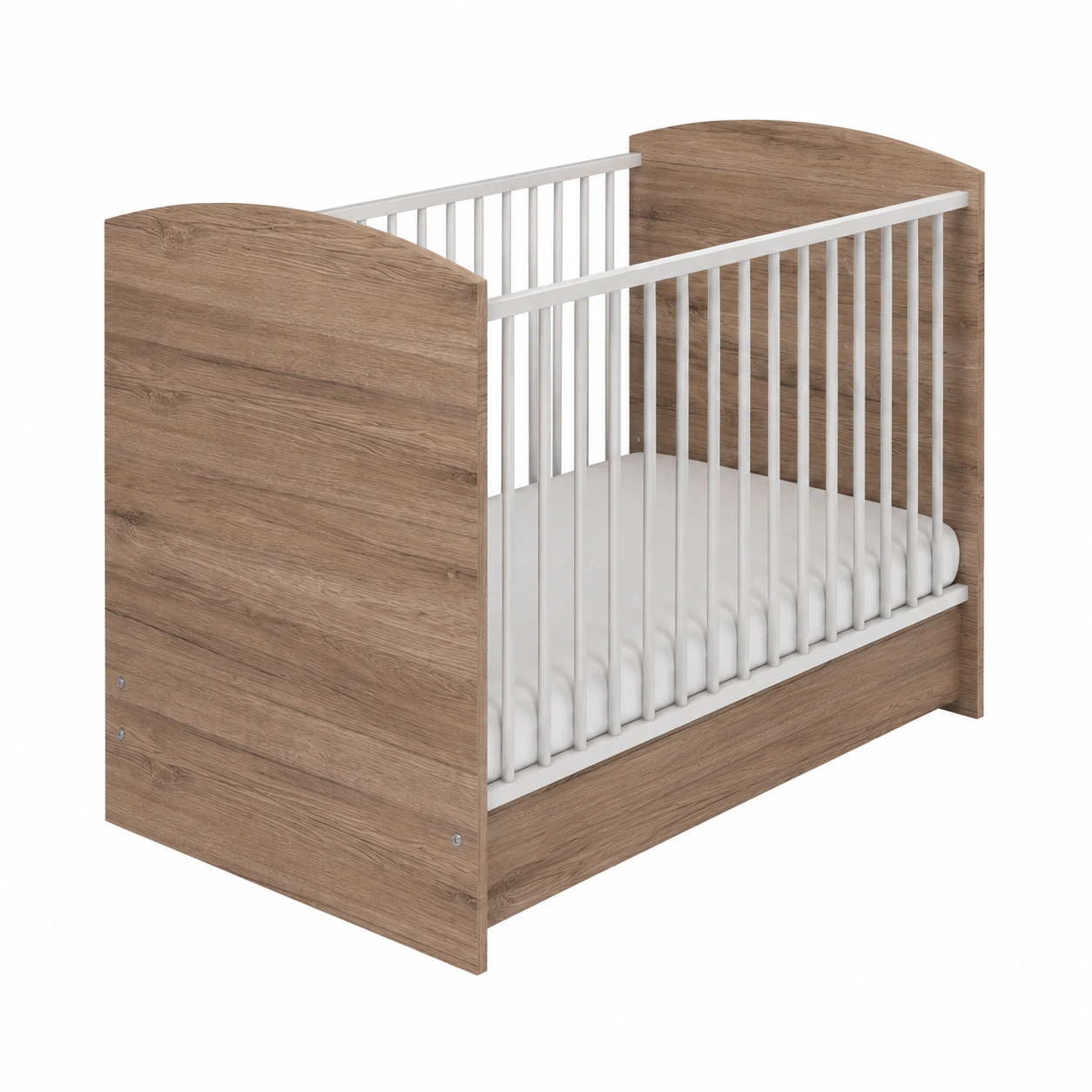 Lomadox Babyzimmer Set: Kleiderschra, Babybett  Kommode in Eiche Weiss-Nuvahomeo