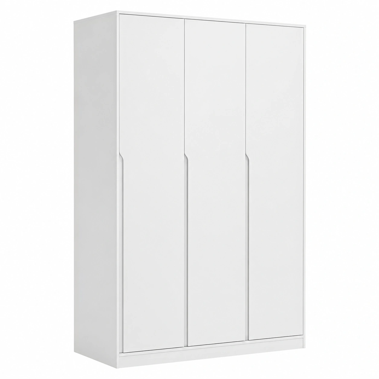 Rauch Kleiderschra Nabila, 3-turig, Push-to-Open, Weiss, 140 cm Breite, fur Schlaf-, Kr- und Jugendzimmer