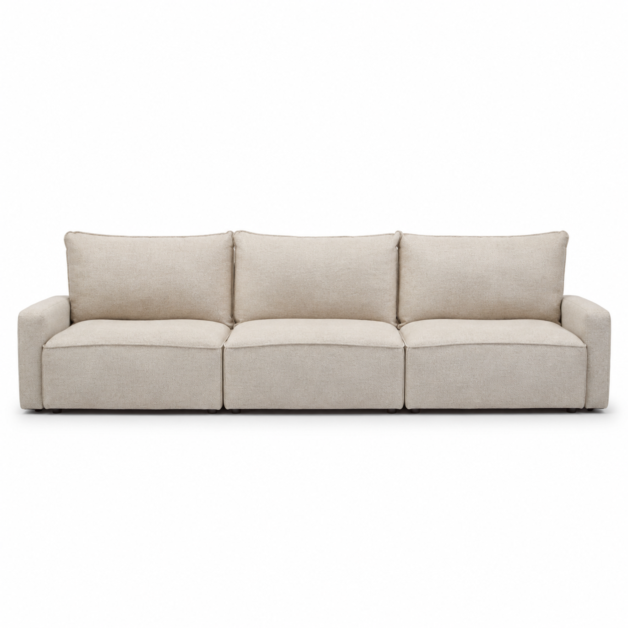 Sofa-Modul-Set Jaro in Hellbeige mit drei Sitzelementen 255 cm