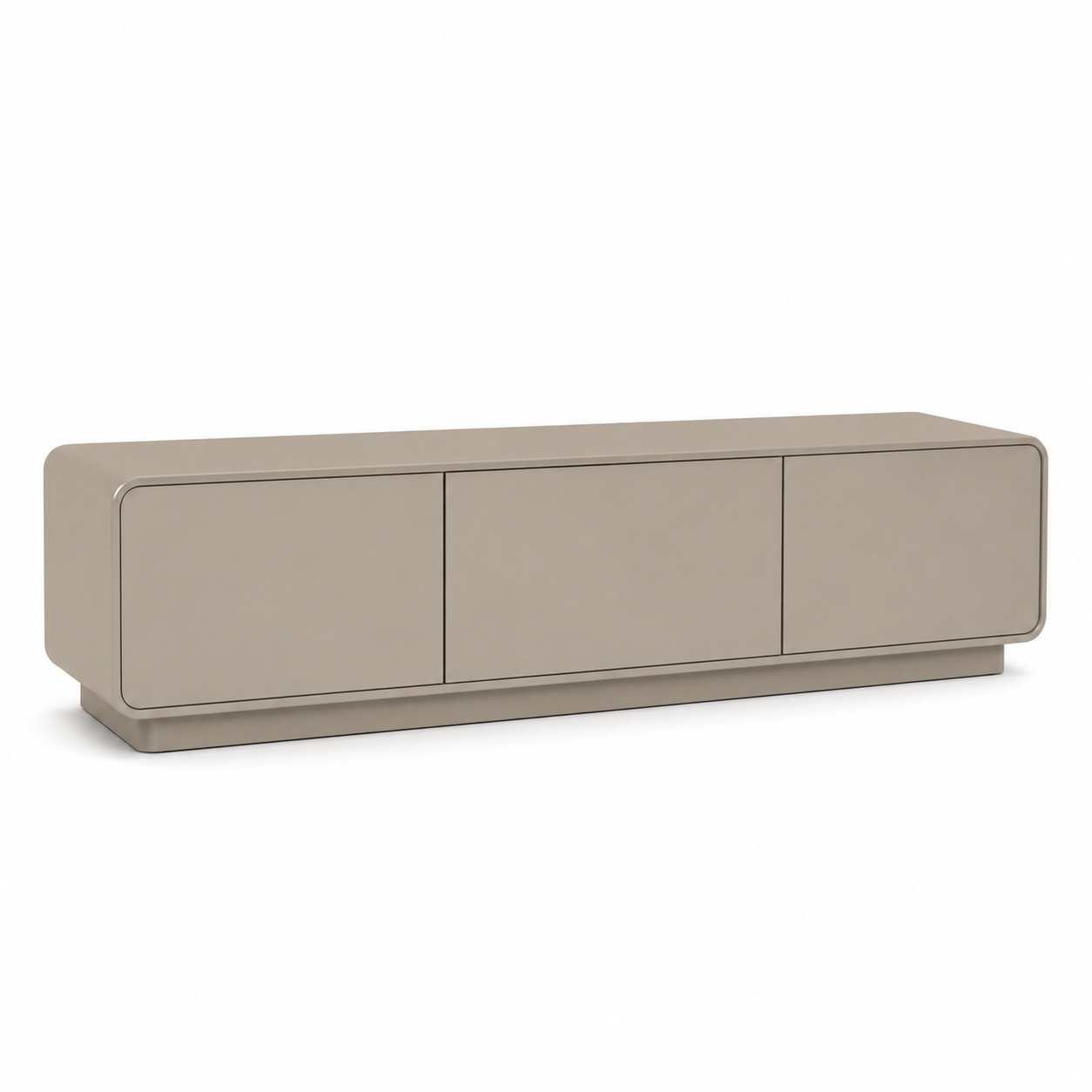 TV-Sideboard Mira in Greige mit gerundeten Kanten 190 cm