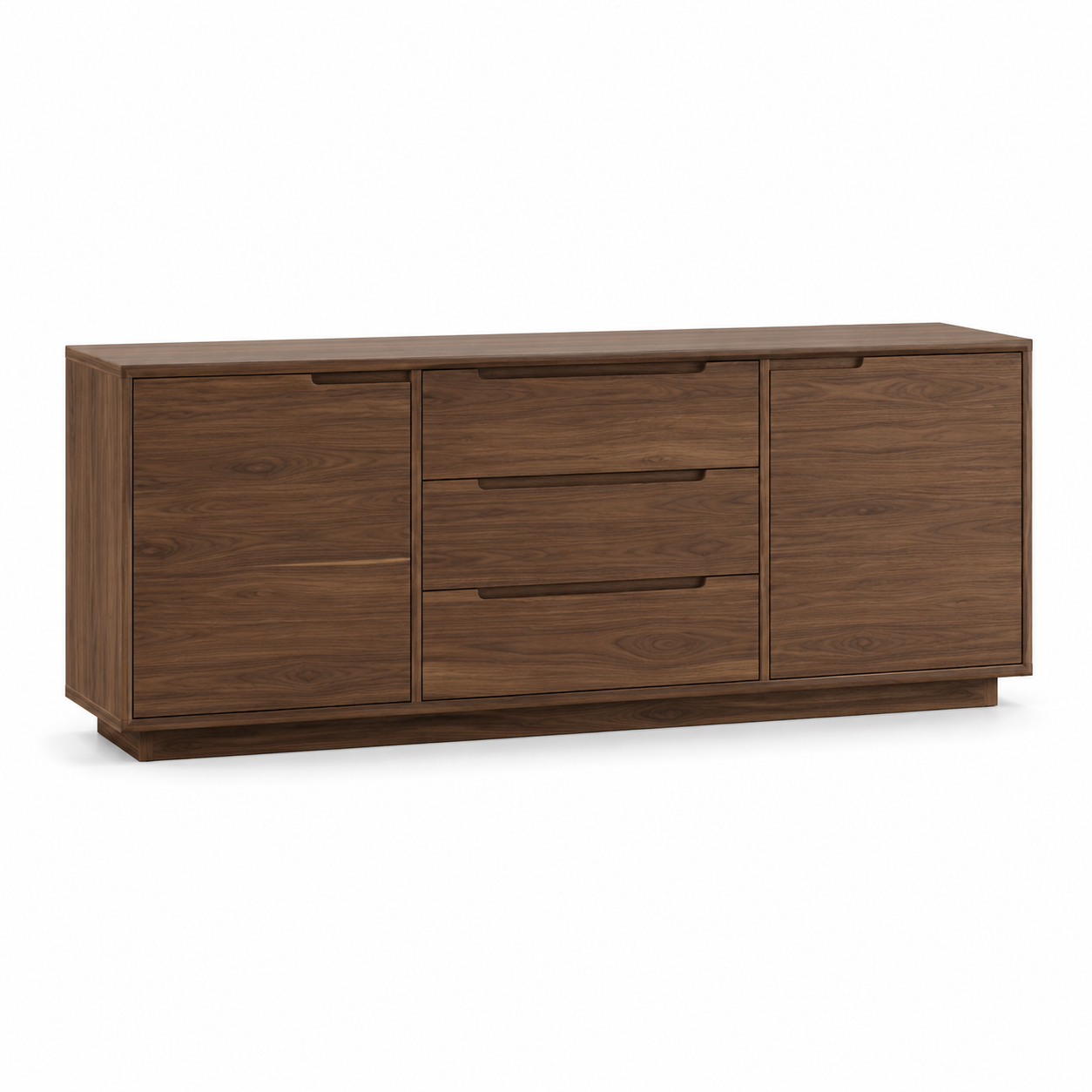 Sideboard Mavin in Walnuss mit Schubladen und Türen 200 cm