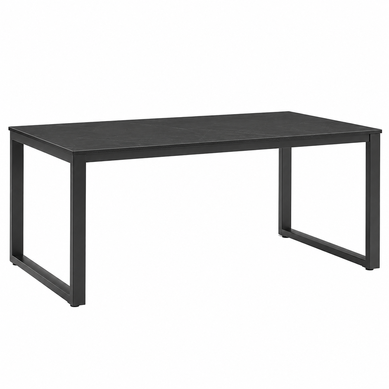 Esstisch Brava in Schwarz mit Keramikoptik-Platte 180x90 cm