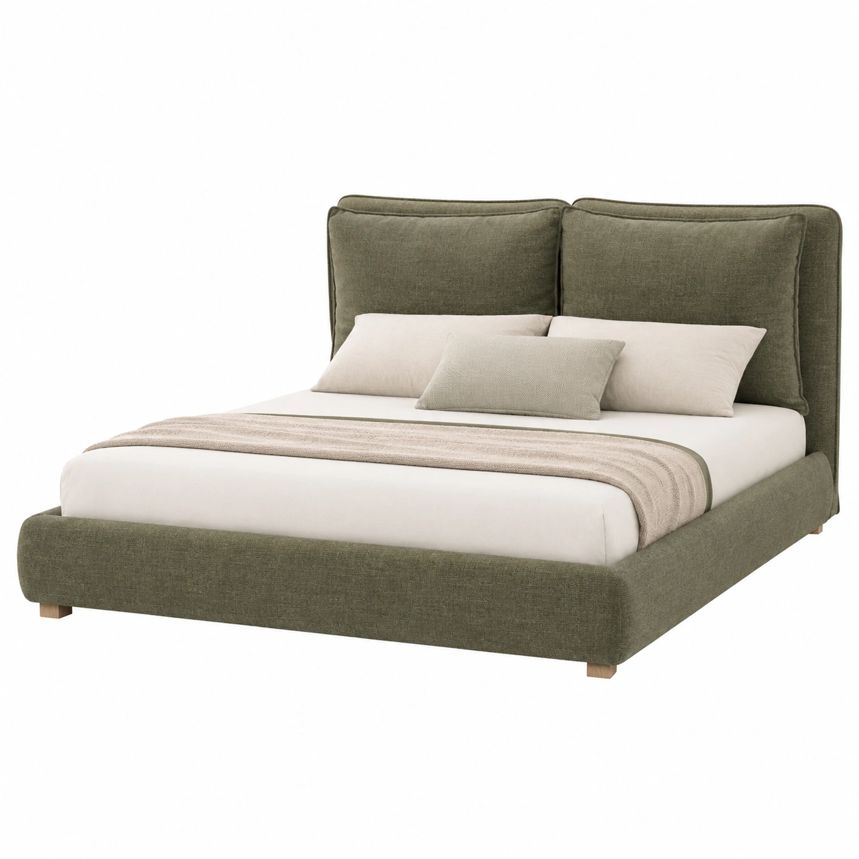 Cama doble con respaldo alto-Urbanoura