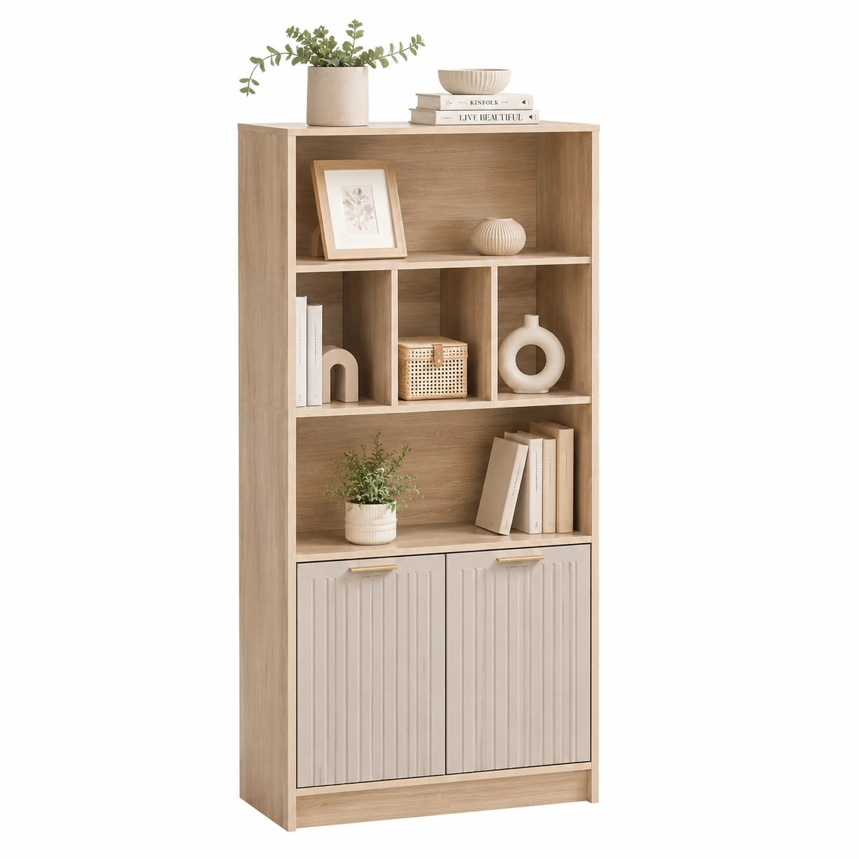 Estanteria Nordic Minimal de Roble Claro-Urbanoura