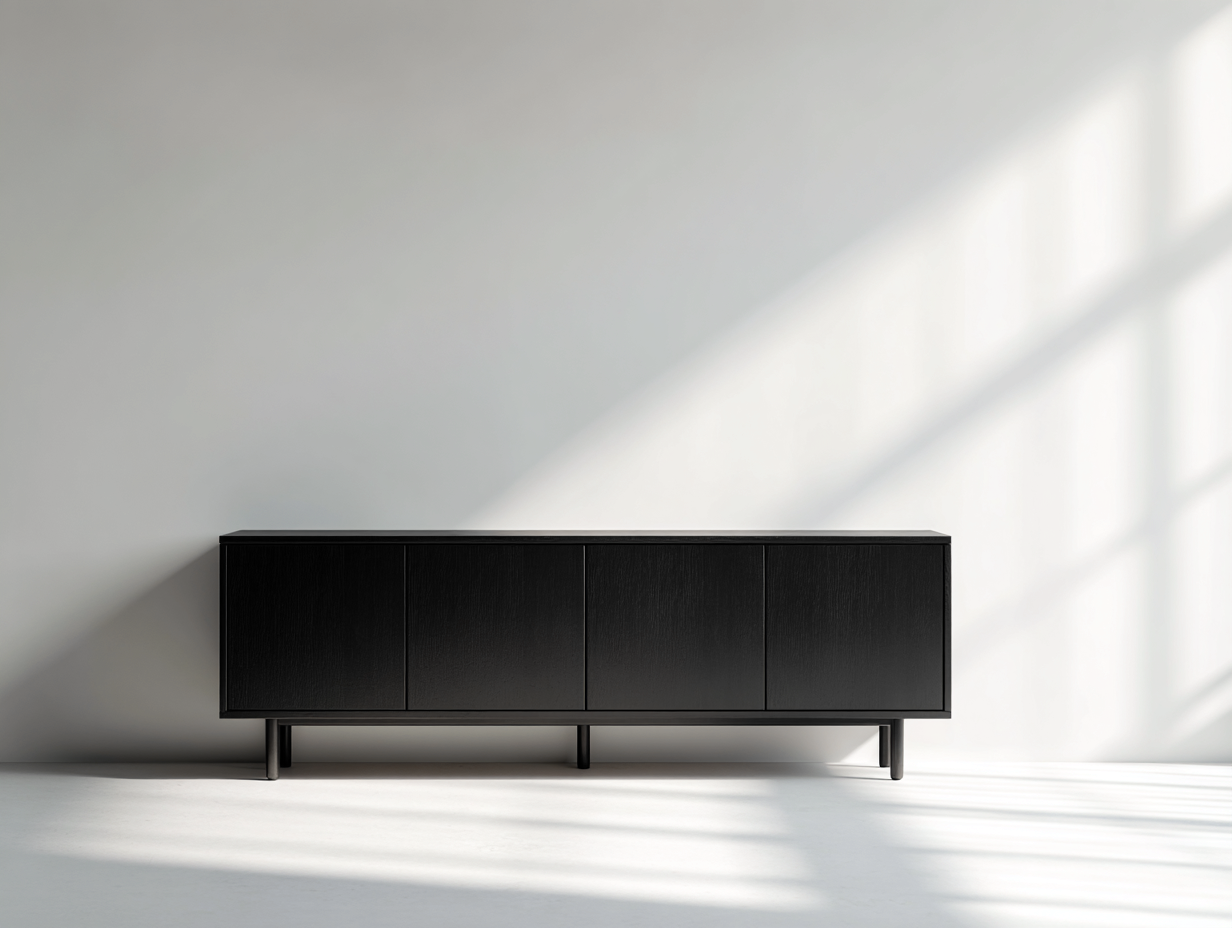 Mueble recibidor madera 180x40x70 cm - negro - diseño moderno-Ralinvodecor