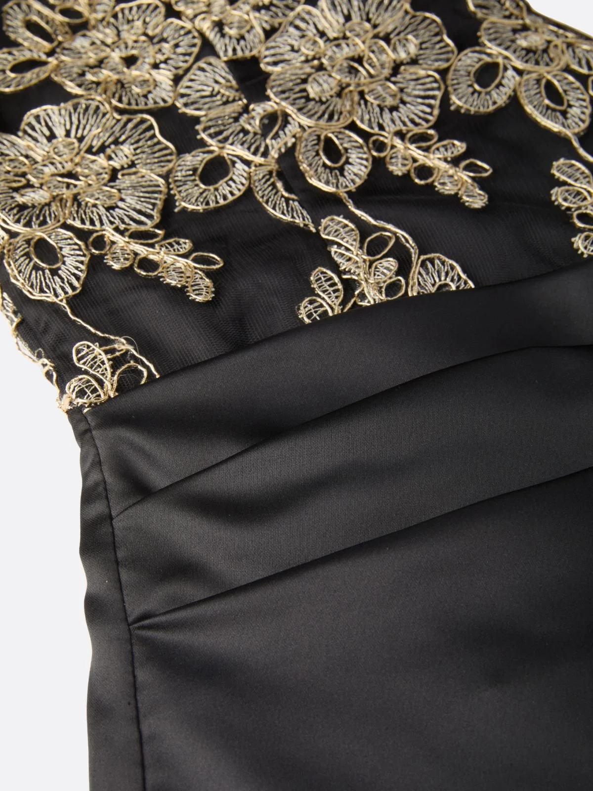 Black Lace Ruched Off The Shoulder Drop-waist Long Sleeve Mermaid Gown Dress