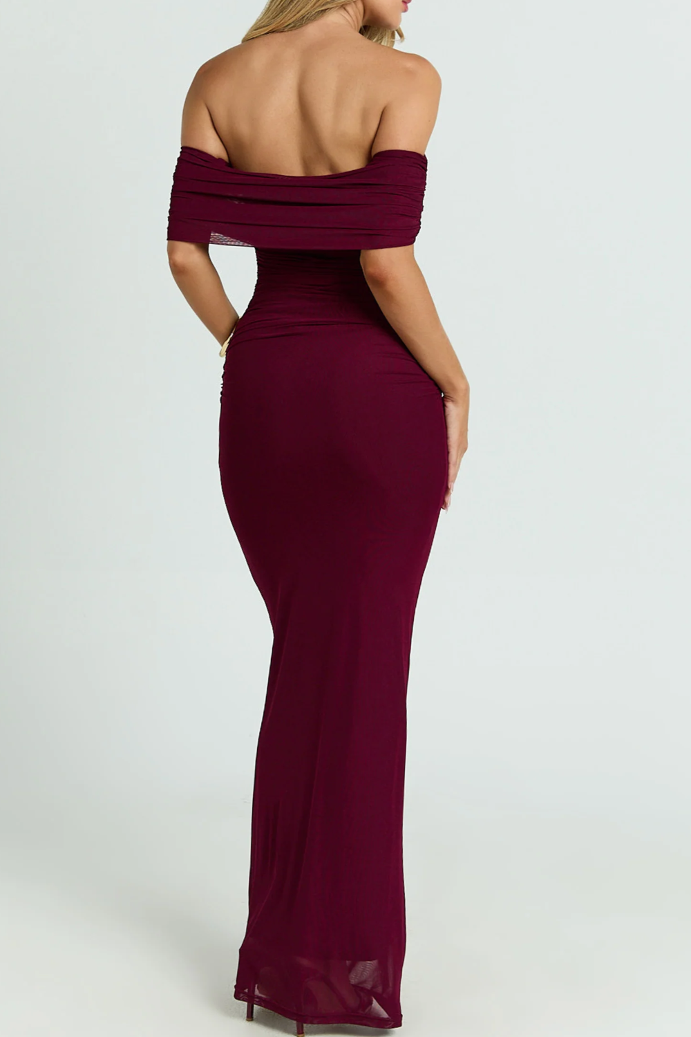 Burgundy Red Bodysuit Dress