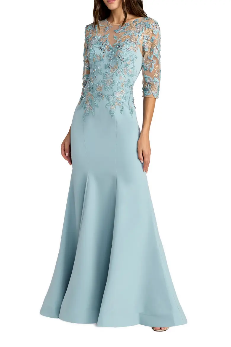 Exquisite Embroidered Mermaid Gown